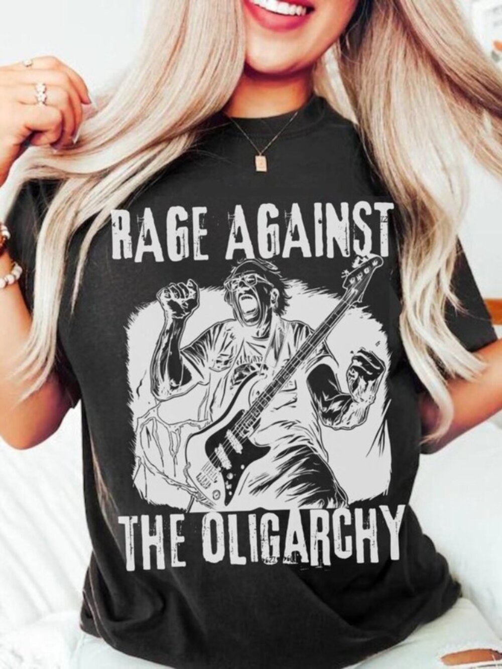 Fight Oligarchy Statement Graphic Tee, Activist Resistance Shirt